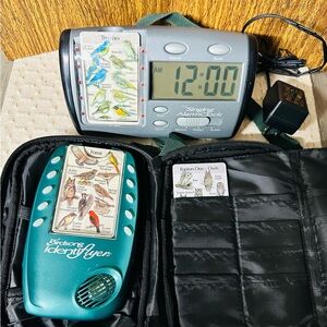 Identiflyer Lyric Bird Song Player and Singing Alarm Clock- Rare Combo Works